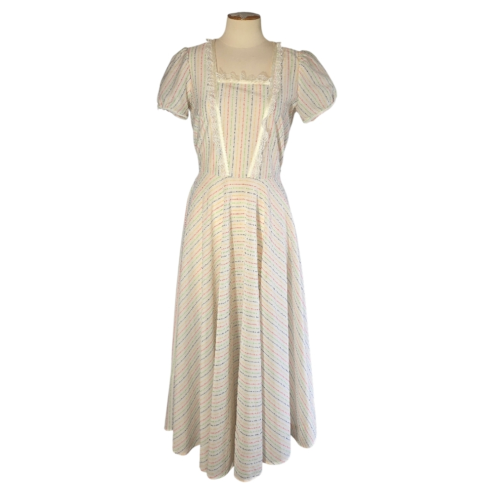Vintage 1970's Maxi Dress Womens Size